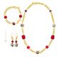 FUNNY 35 Schmuckset Damen Luxus Schmuck Muranoglas 24k Blattgold  mundgeblasene Glasperlen