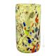 ARLECCHINO 104G Exklusive Vase Murano Glas Deko mundgeblasen 925 Blattsilber Murrine exklusiv