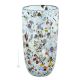 ARLECCHINO 106B Exklusive Vase Murano Glas Deko mundgeblasen 925 Blattsilber Murrine exklusiv