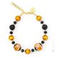 FIORE 5 Murano Glas Armband Damen Luxus Schmuck mundgeblasene Glasperlen Aventurin exklusiv