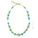 MARMO Murano Glas Schmuck Kette Damen mundgeblasene Glasperlen 24k Goldblatt Perlenkette modern