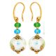 MARMO 6 Luxus Ohrringe Damen Murano Glas 24k Goldblatt exklusiv elegant Italienisches Design