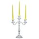 CANDELABRO INGLESE 3 Flammen Kerzenständer Kerzenhalter Kandelaber Armleuchter Edelmetalle Versilbert Handarbeit Made in Italy