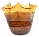 FAZZOLETTO FASCIA ARGENTO Murano Glas Schale Vase Blattsilber 925 Murrine Made in Italy