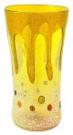 GOCCIA 200E Italienische Vase Murano Glas Deko mundgeblasen Murrine Venedig Stil 925 Blattsilber