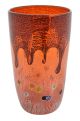 GOCCIA 97 Luxus Vase Murano Glas Deko mundgeblasen 925 Blattsilber Murrine Venedig Stil