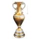 AMPHORA IRIS Italienische Keramik Vase handgemacht 24k Blattgold