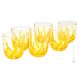 BICCHIERI ACQUA TRIX Set 6 Wassergläser handbemalt superior Klangglas Venedig authentisch Made in Italy *40cl