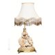 DAME UND HUND - LAMPE Tischlampe Abat-jour Tischluechte Porzellan Capodimonte Made in Italy