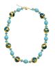 NIZZA Collier Muranoglas 24k Goldblatt Venedig Schmuck Handarbeit Made in Italy 