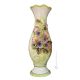 SUPREMO Italienische Keramik Vase handgemacht 24k Goldfarbe Blumen Barockstil handbemalt