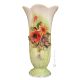 PREZIOSO Italienische Keramik Vase handgemacht 24k Goldfarbe Blumen Barockstil handbemalt