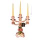 ROSE Kerzenhalter Keramik Kreationen Exklusives Ornament aus Keramik Barockstil mit 24k Goldfarbe