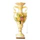 ARGUTO Italienische Keramik Vase handgemacht 24k Goldfarbe Blumen Barockstil handbemalt