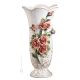 ILLUSTRE Italienische Keramik Vase handgemacht 24k Goldfarbe Blumen Barockstil handbemalt