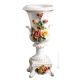 MAGNIFICO Italienische Keramik Vase handgemacht 24k Goldfarbe Blumen Barockstil handbemalt