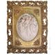 DIE DREI GRAFTEN Bild Basrelief Flachrelief Porzellan Capodimonte Handgemacht Made in Italy