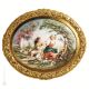 PASTORALE SZENE Bild Basrelief Flachrelief Porzellan Capodimonte Made in Italy