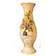 DILETTO Italienische Keramik Vase handgemacht 24k Goldfarbe Blumen Barockstil handbemalt