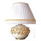 LAMPE Tischlampe Abat-jour Tischluechte  Keramik im Barockstil mit Details aus 24 Karat Gold Made in Italy