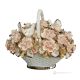 BLUMEN Exklusives Ornament aus Keramik im Barockstil mit Details aus 24 Karat Gold Made in Italy