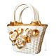 TASCHE Exklusives Ornament aus Keramik im Barockstil mit Details aus 24 Karat Gold Made in Italy