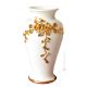 AFFASCINANTE Italienische Keramik Vase handgemacht 24k Goldfarbe Barockstil handbemalt