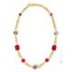 FUNNY Muranoglas Schmuck Kette Damen mundgeblasene Glasperlen elegant 24k Goldblatt Venedig Stil