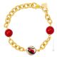 FUNNY 3 Muranoglas Schmuck Armband Damen Luxusschmuck 24k Goldblatt mundgeblasene Glasperlen