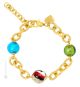 FUNNY 9 Murano Glas Armband Damen Luxus Schmuck mundgeblasene Glasperlen 24k Goldblatt elegant