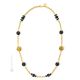 MERLETTO Muranoglas Schmuck Kette Damen mundgeblasene Glasperlen 24k Goldblatt Perlenkette