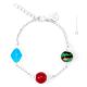 AURORA 9 Murano Glas Armband Damen Luxus Schmuck 925 Silberblatt modern elegant exklusiv