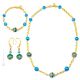 FASCIA 4 Schmuckset Damen Murano Glas Schmuck mundgeblasene Glasperlen 24k Blattgold elegant