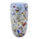 ARLECCHINO 106A Exklusive Vase Murano Glas Deko mundgeblasen 925 Blattsilber Murrine exklusiv