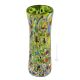 ARLECCHINO 207G Exklusive Vase Murano Glas Deko mundgeblasen 925 Blattsilber Venedig Stil