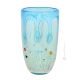 GOCCIA 97B Exklusive Vase Murano Glas Deko mundgeblasen 925 Blattsilber Murrine Blumenvase