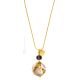 MARMO Murano Glas Schmuck Kette Damen mundgeblasene Glasperlen 24k Goldblatt Pendant Anhänger