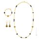 MERLETTO 40 Schmuckset Damen Luxus Schmuck Muranoglas 24k Blattgold mundgeblasene Glasperlen