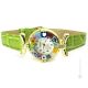 LADY ORO 7 Exklusive Damenuhr Murano Glas Schmuck Lederarmband stilvoll exklusiv Venedig Stil