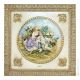 ROMANTISCHE BEGEGNUNG Bild Basrelief Flachrelief Porzellan Capodimonte Made in Italy